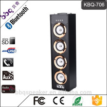 BBQ KBQ-706 Metal attanna FM radio 40W wood bluetooth speaker with battery 6000mAh